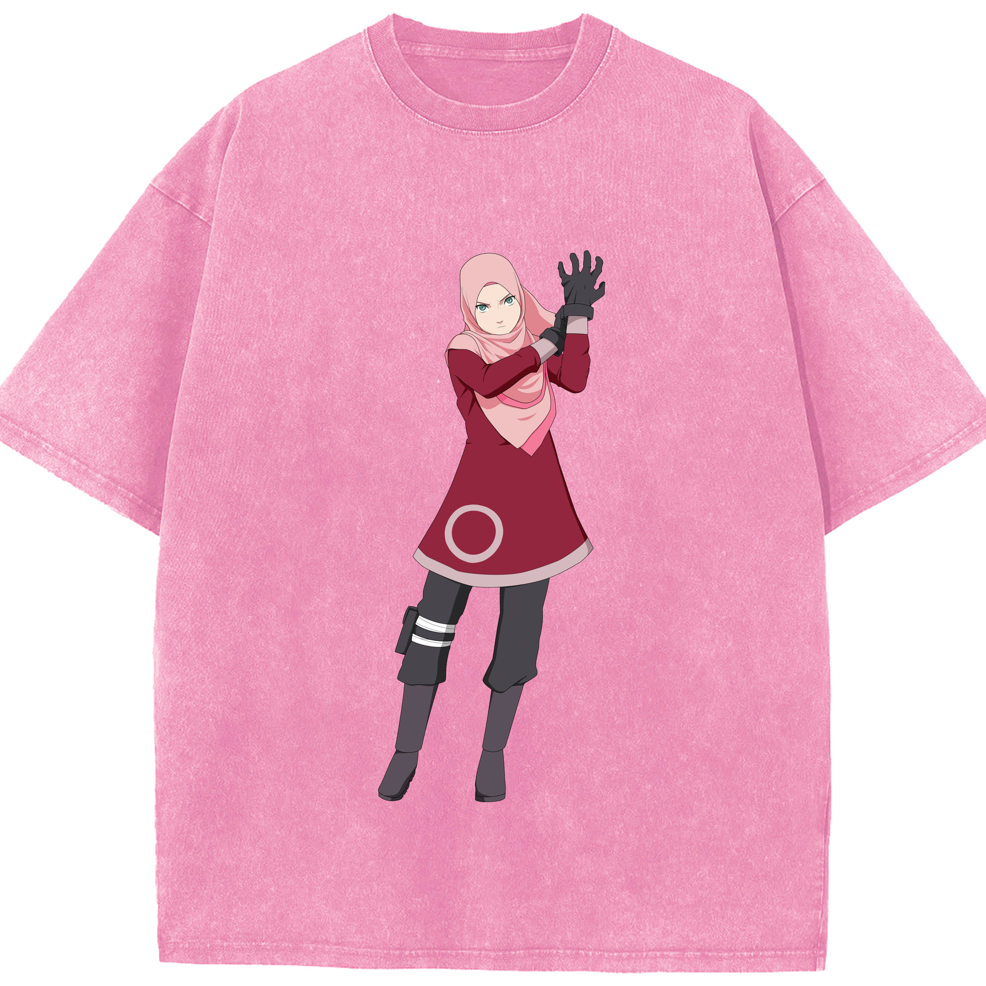 （画像用） NARUTO -ナルト- 春野サクラ Haruno Sakura 綿100% ヴィンテージ風 半袖Tシャツ（フロントプリント）